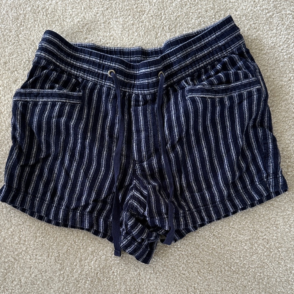 XS Navy Striped Women's Shorts
